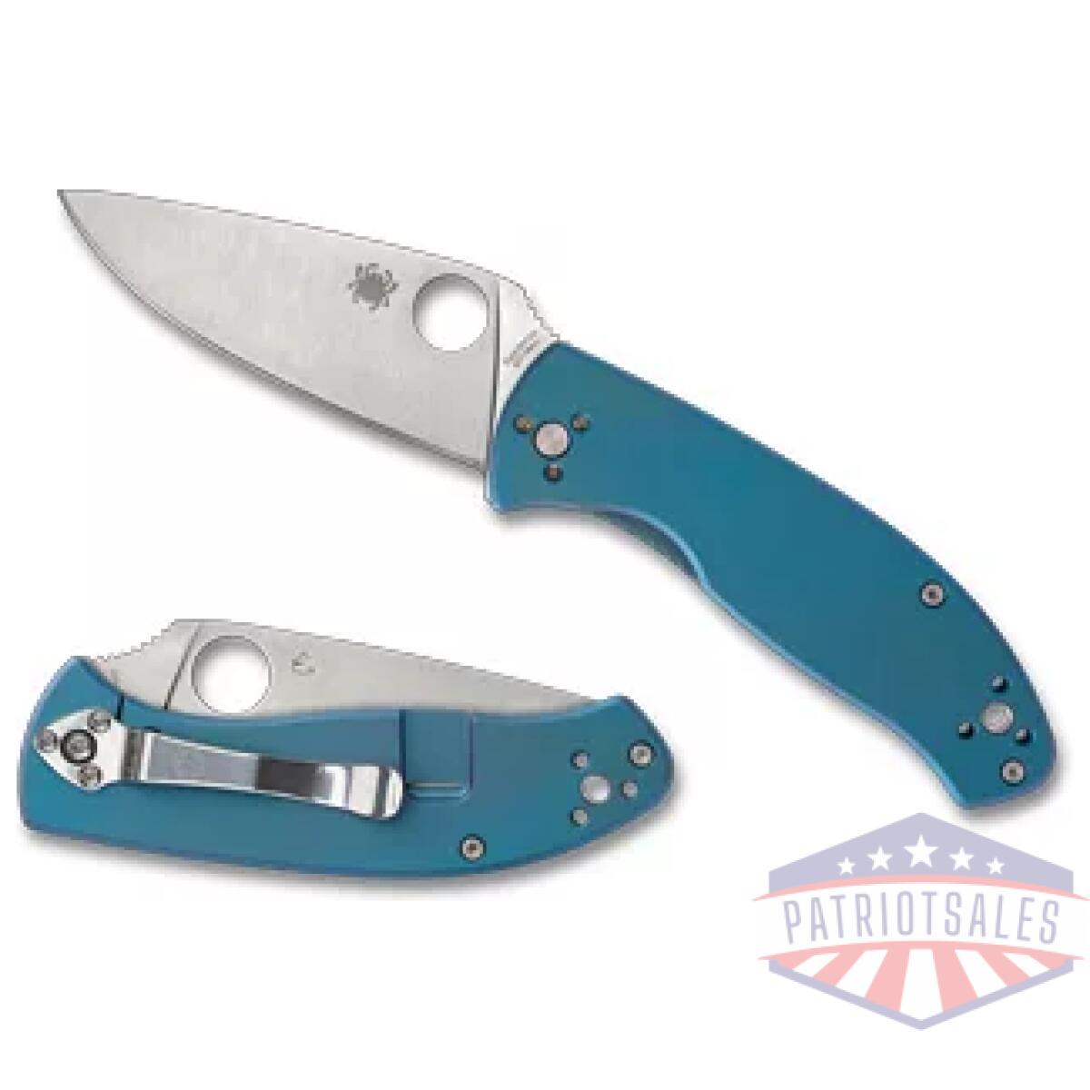 Spyc122tiblp_1. Webp - spyderco tenacious ti 3. 35" blue/slv - spyc122tiblp 1