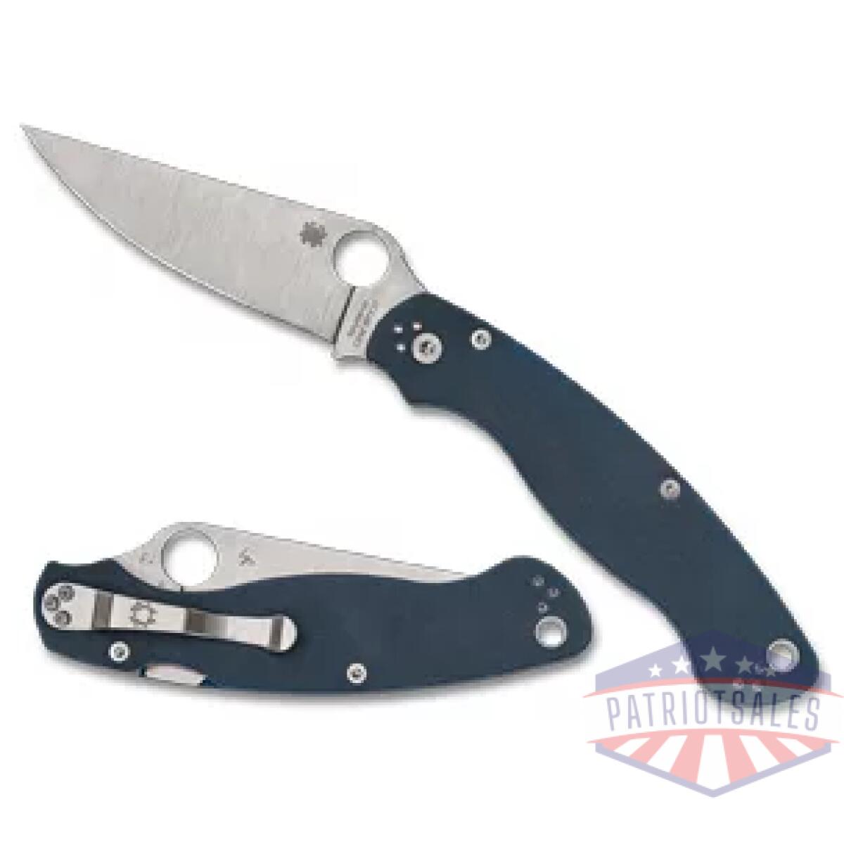 Spyc36gpcbl2_1. Webp - spyderco military 2 g-10 4" blue - spyc36gpcbl2 1