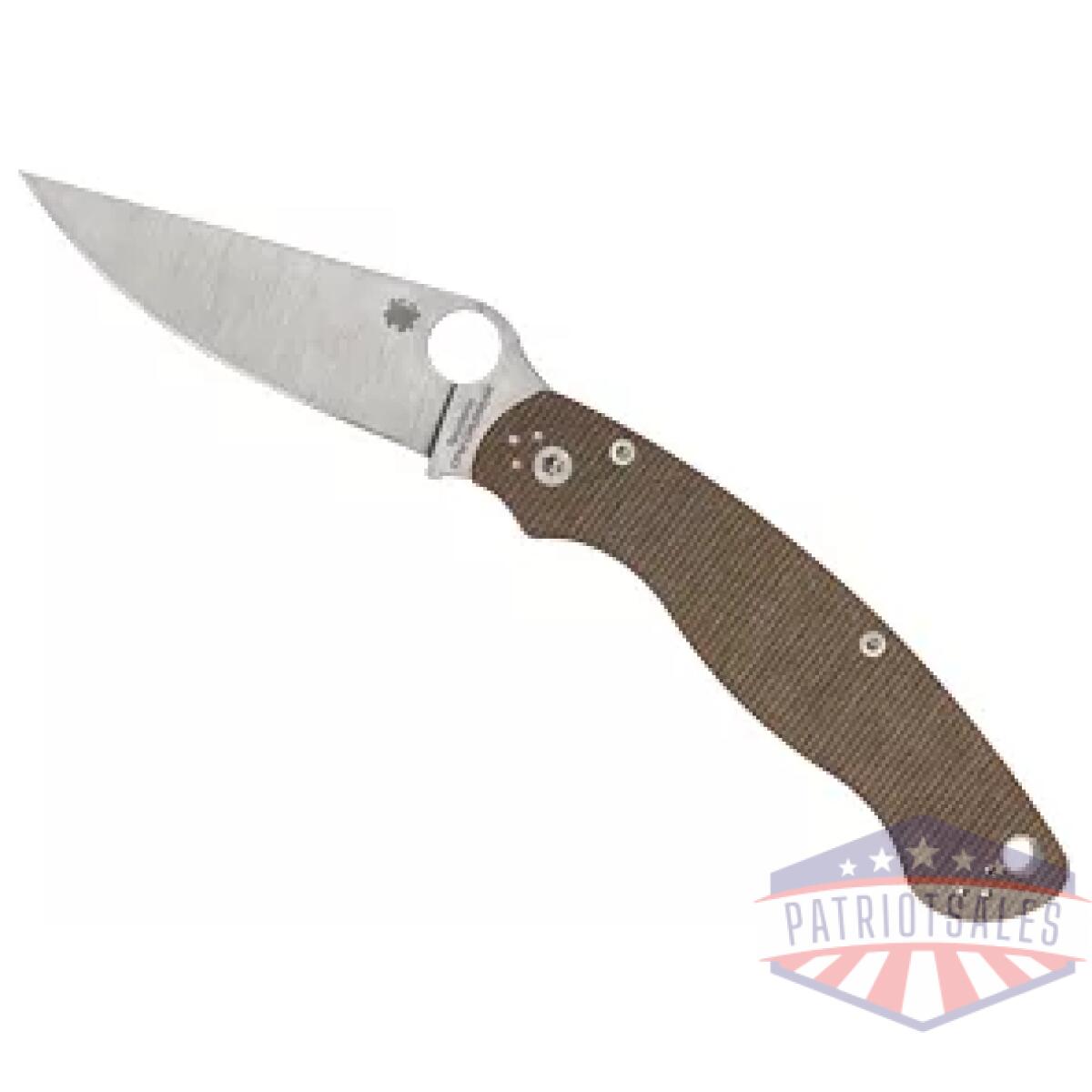 Spyc36mpcw2_1. Webp - spyderco military 2 cpm brn canvas - spyc36mpcw2 1