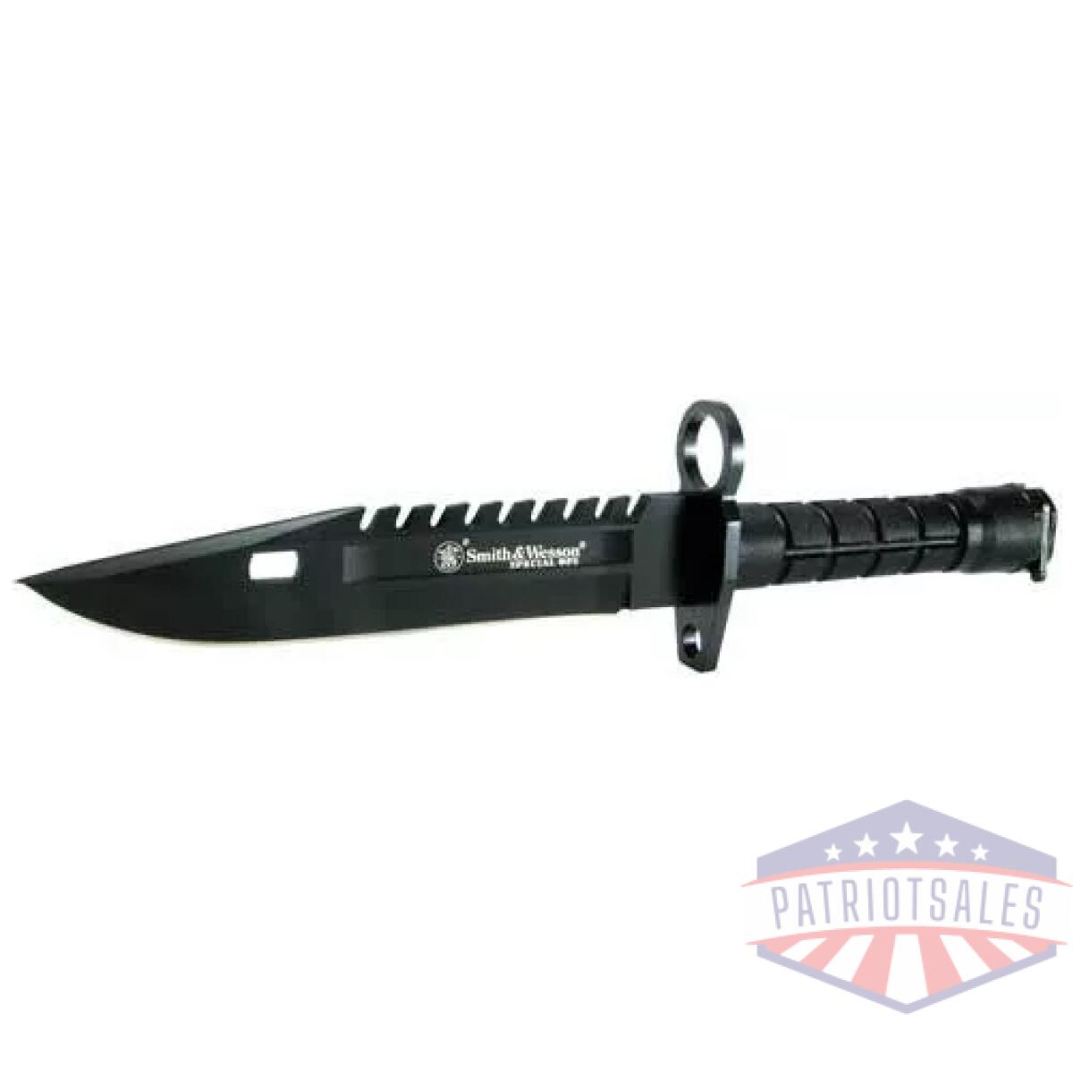 Sw3b. Webp - s&w bayonet special ops m-9 - 7. 8" fixed blade black - sw3b