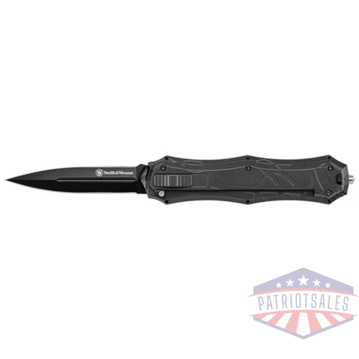 Swotf9b. Webp - otf assist, finger actuator, black spear point blade aus-8 steel. No ship ca, ny, ma, mi - swotf9b