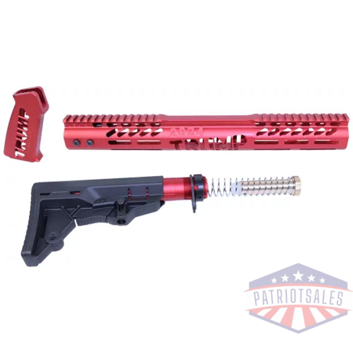 Trumpsetmilred. Webp - guntec ar15 trump series - furniture set anodized red - trumpsetmilred