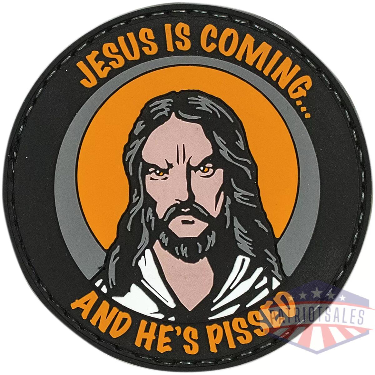 Vdt07-0814000000. Webp - jesus is coming and he's pissed rubber patch (2. 5) - vdt07 0814000000