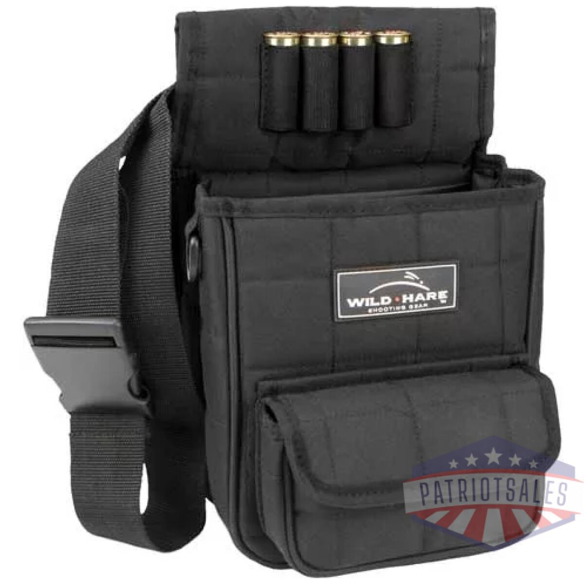 Wh319dbk. Webp - peregrine outdoors wild hare - deluxe shot shell pouch black - wh319dbk