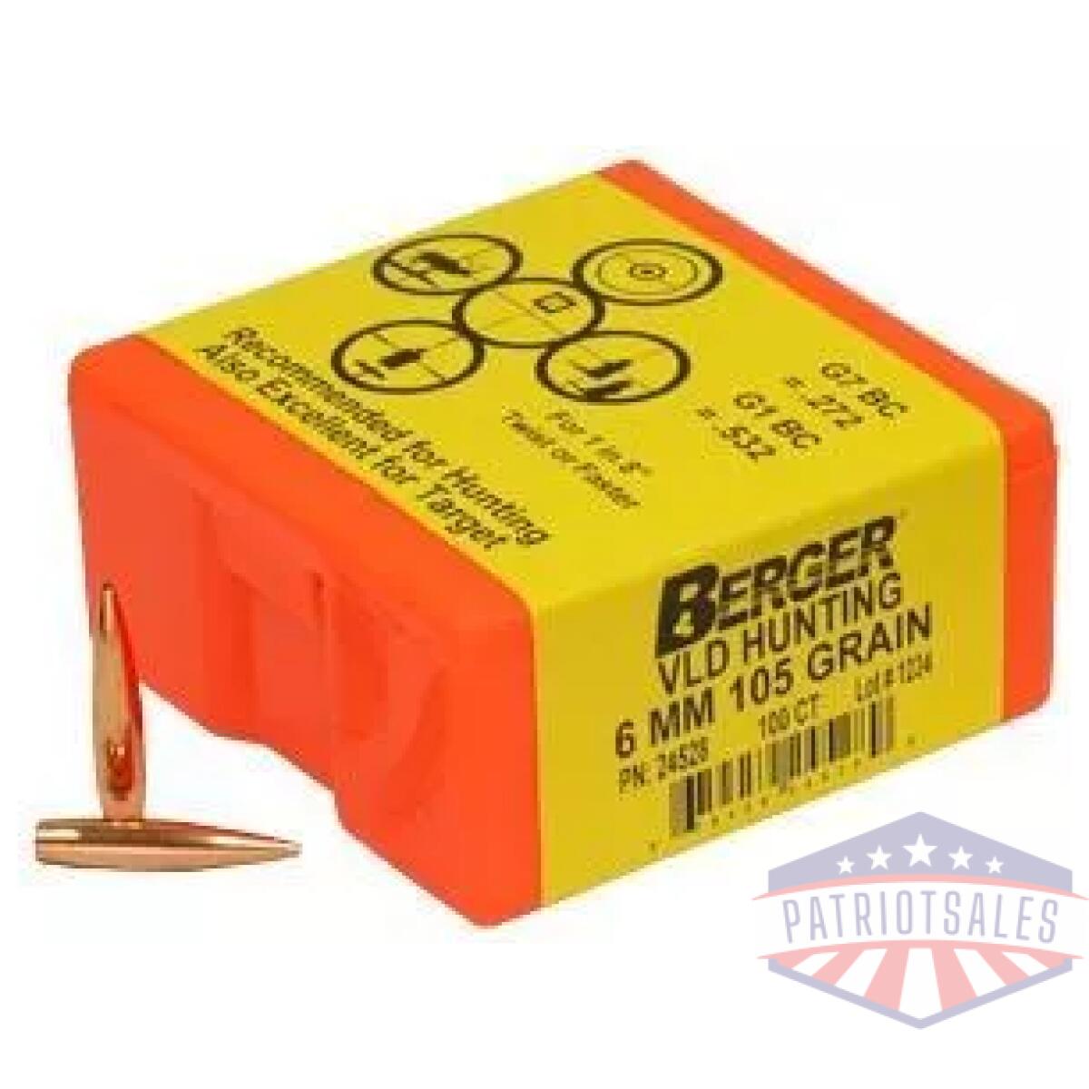 Https3a2f2fmedia. Chattanoogashooting. Com2fimages2fproduct2fbb245282fbb24528. Webp - berger match grade hunting bullets 6mm. 243" 105 gr vld hunter 100/box - https3a2f2fmedia. Chattanoogashooting. Com2fimages2fproduct2fbb245282fbb24528