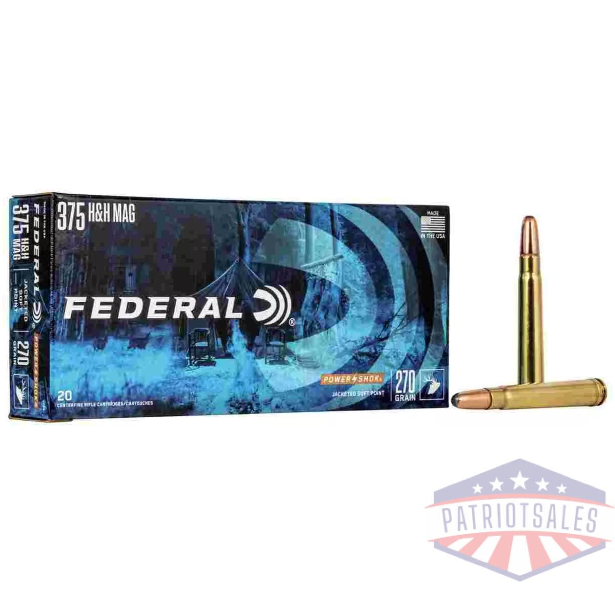 Https3a2f2fmedia. Chattanoogashooting. Com2fimages2fproduct2ffa375a2ffa375a_1. Webp - federal power-shok rifle ammunition. 375 h&h 270 gr sp 2690 fps - 20/box - https3a2f2fmedia. Chattanoogashooting. Com2fimages2fproduct2ffa375a2ffa375a 1