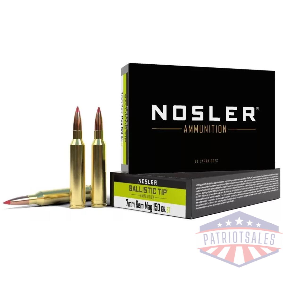 Https3a2f2fmedia. Chattanoogashooting. Com2fimages2fproduct2fno400452fno40045-1. Webp - nosler ballistic tip rifle ammunition 7mm rem mag 150gr bt 3050 fps 20/ct - https3a2f2fmedia. Chattanoogashooting. Com2fimages2fproduct2fno400452fno40045 1