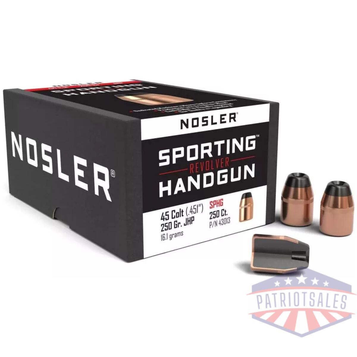 Https3a2f2fmedia. Chattanoogashooting. Com2fimages2fproduct2fno430132fno43013-1. Webp - nosler sporting handgun revolver bullets. 45 colt. 451" 250 gr jhp 100/ct - https3a2f2fmedia. Chattanoogashooting. Com2fimages2fproduct2fno430132fno43013 1