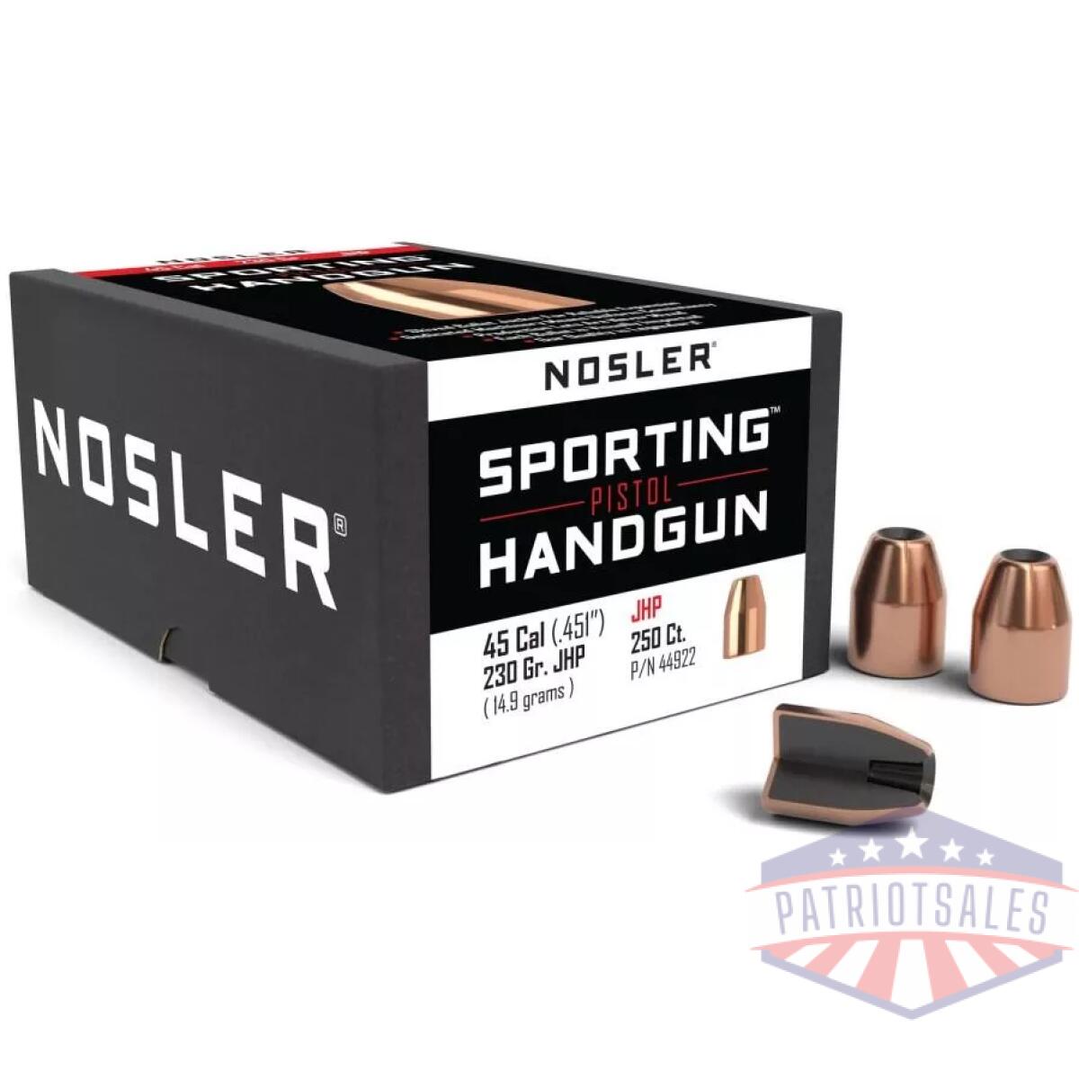 Https3a2f2fmedia. Chattanoogashooting. Com2fimages2fproduct2fno449222fno44922-1. Webp - nosler sporting handgun pistol bullets. 45 cal. 451" 230 gr jhp 250/ct - https3a2f2fmedia. Chattanoogashooting. Com2fimages2fproduct2fno449222fno44922 1