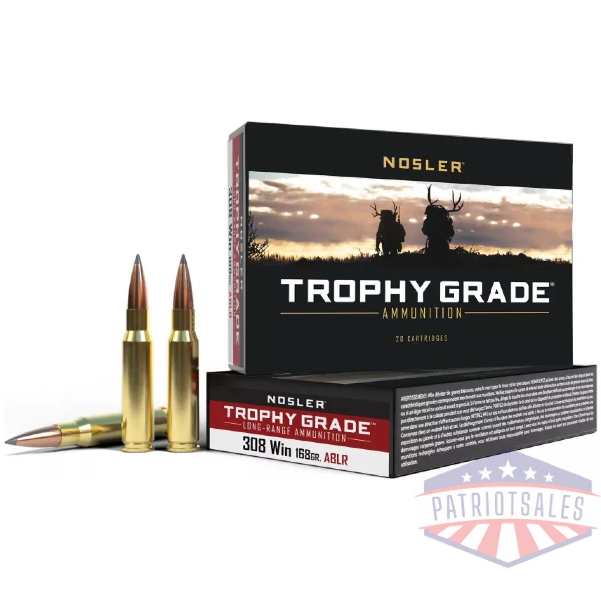 Https3a2f2fmedia. Chattanoogashooting. Com2fimages2fproduct2fno601012fno60101-1-1. Webp - nosler trophy grade long range ammunition. 308 win 168 gr ablr 2750 fps 20/ct - https3a2f2fmedia. Chattanoogashooting. Com2fimages2fproduct2fno601012fno60101 1 1