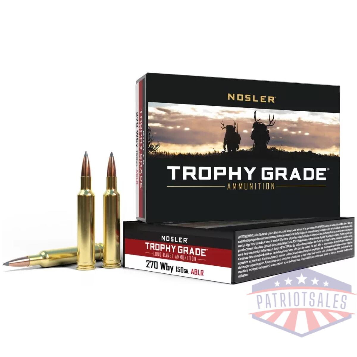 Https3a2f2fmedia. Chattanoogashooting. Com2fimages2fproduct2fno601502fno60150-1. Webp - nosler trophy grade long range rifle ammunition 270 wby 150gr ablr 20/box - https3a2f2fmedia. Chattanoogashooting. Com2fimages2fproduct2fno601502fno60150 1