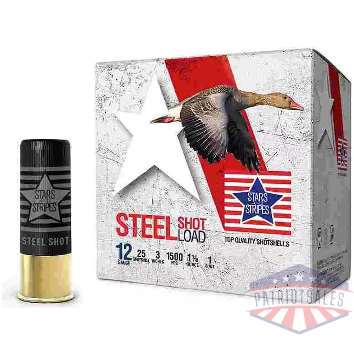 Https3a2f2fmedia. Chattanoogashooting. Com2fimages2fproduct2foqcs332012foqcs33201. Webp - ppu stars & stripes steel shotshell 12ga 3'' 1-1/8 oz 1500 fps #1 25/ct - https3a2f2fmedia. Chattanoogashooting. Com2fimages2fproduct2foqcs332012foqcs33201