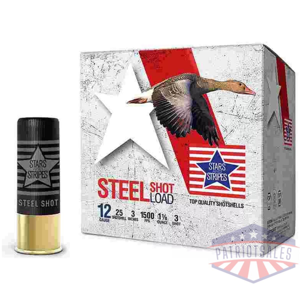 Https3a2f2fmedia. Chattanoogashooting. Com2fimages2fproduct2foqcs332032foqcs33203. Webp - ppu stars & stripes steel shotshell 12ga 3'' 1-1/8 oz 1500 fps #3 25/ct - https3a2f2fmedia. Chattanoogashooting. Com2fimages2fproduct2foqcs332032foqcs33203