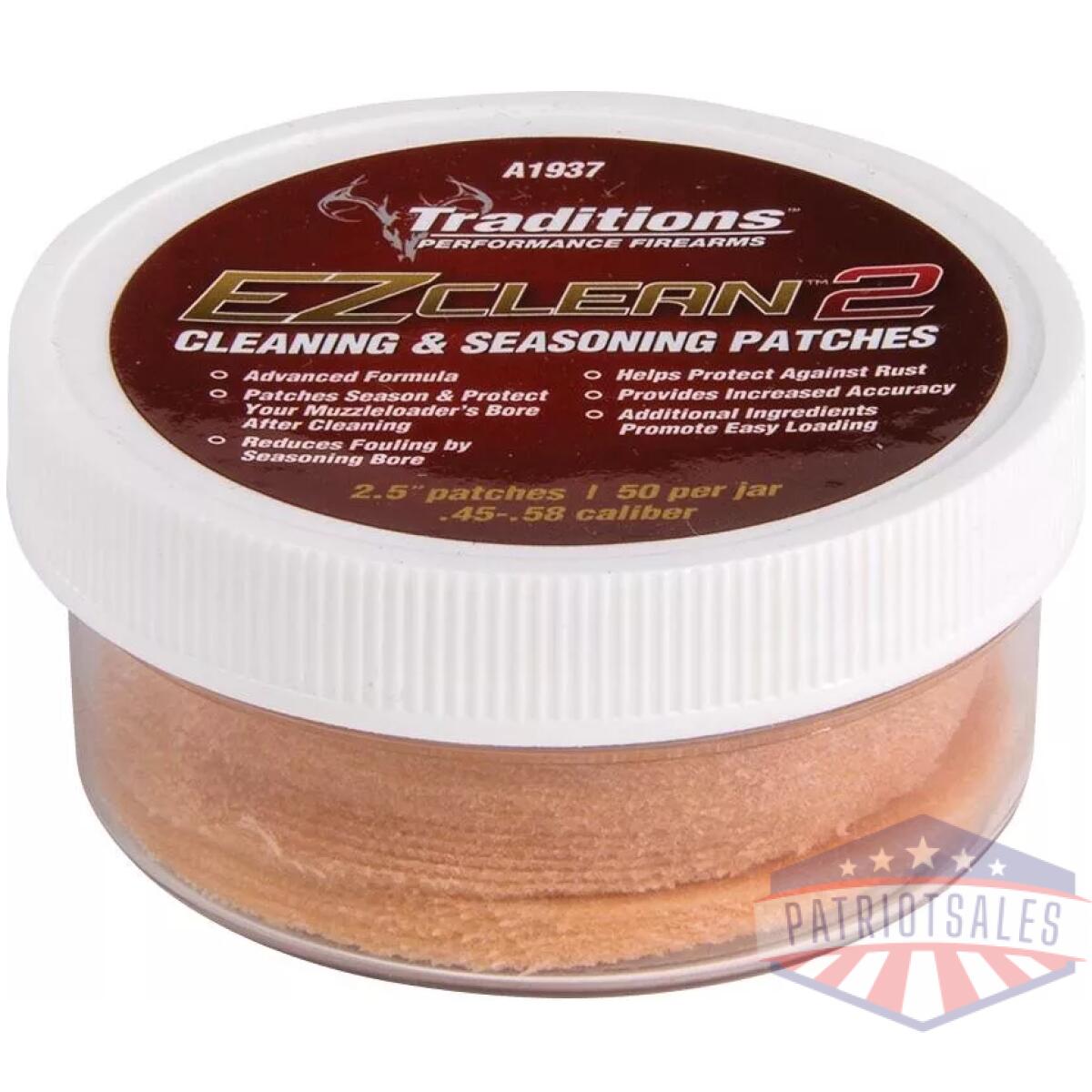 Https3a2f2fmedia. Chattanoogashooting. Com2fimages2fproduct2fyla19372fyla1937. Webp - traditions ez clean 2 cleaning & seasoning patches. 45-. 58 cal 50/jar 2. 5" dia - https3a2f2fmedia. Chattanoogashooting. Com2fimages2fproduct2fyla19372fyla1937