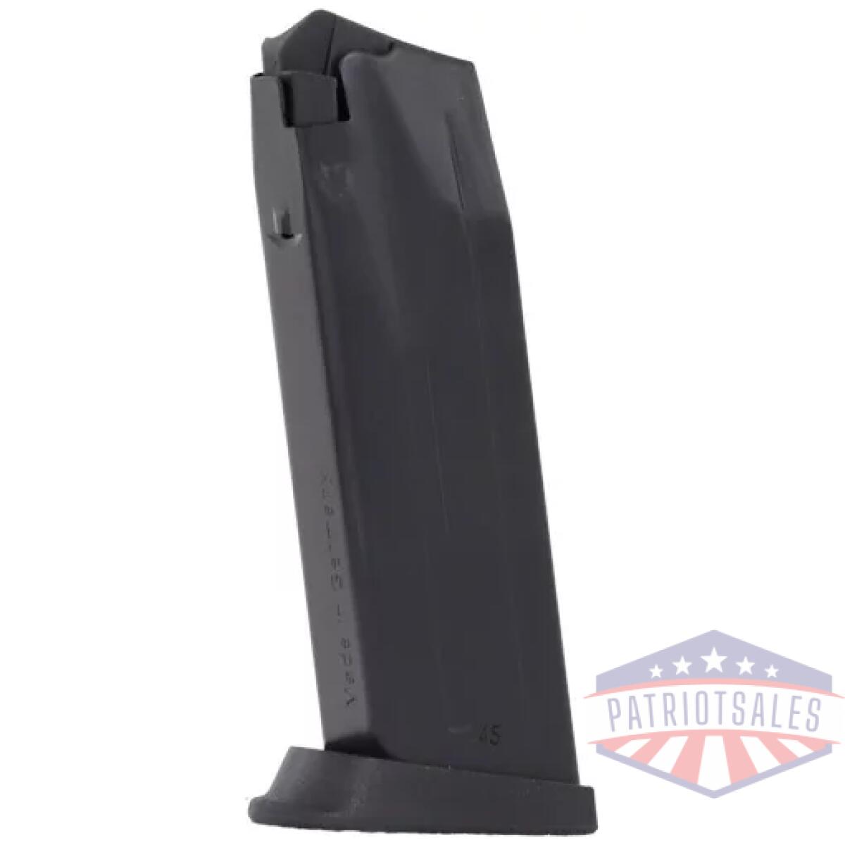 50248618. Webp - hk magazine usp45 45acp 12rd - black steel w/ extd fp - 50248618