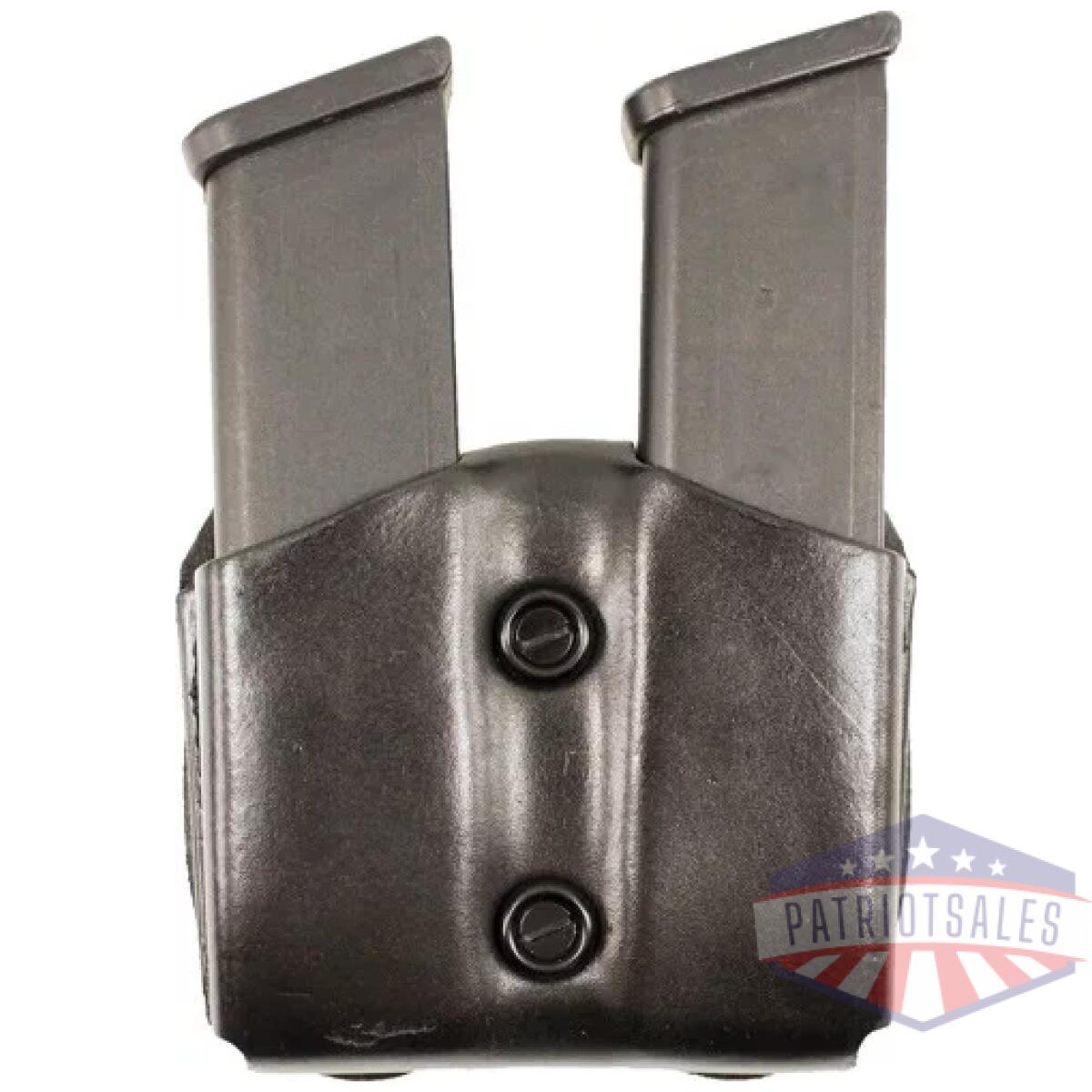 A01bjeez0. Webp - desantis double mag pouch owb - leather single stack 9/40 blk - a01bjeez0