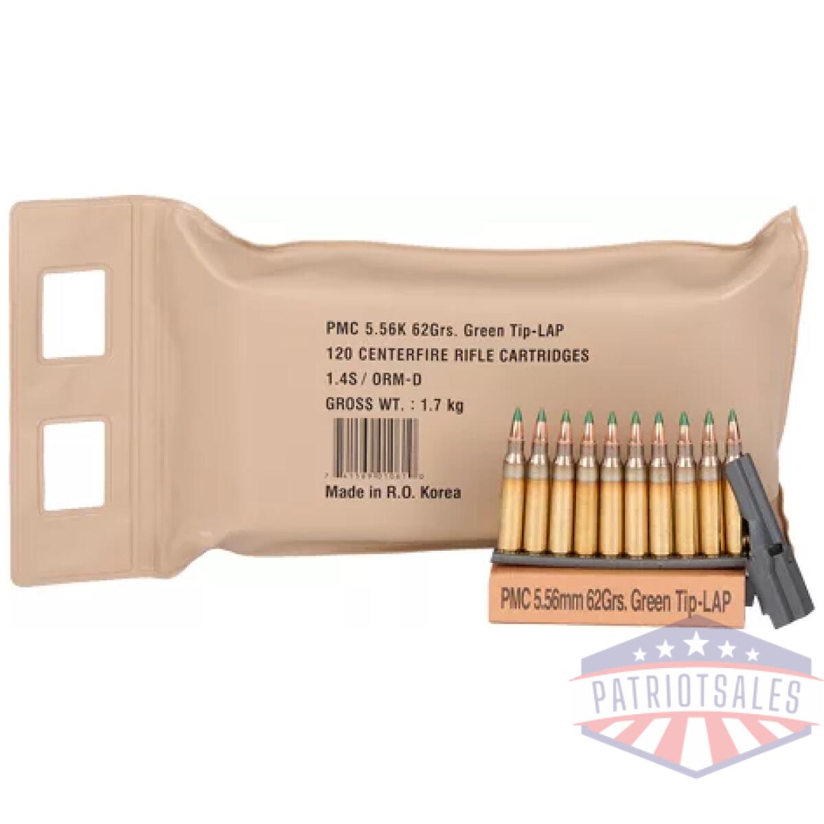 A556kbp. Webp - pmc 5. 56k 5. 56x45 62gr (m855) - 120rd battle pack 5pk/cs - a556kbp