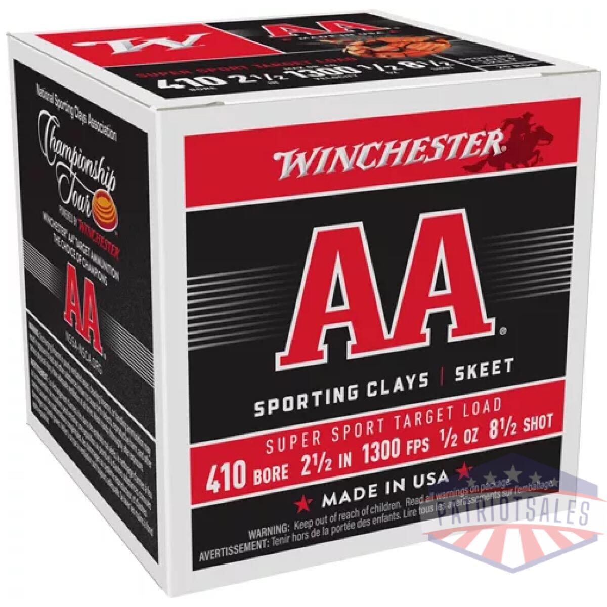 Aasc4185_1-1. Webp - winchester aa 410 2. 5" 1/2oz - #8. 5 1300fps 250rd case lot - aasc4185 1 1