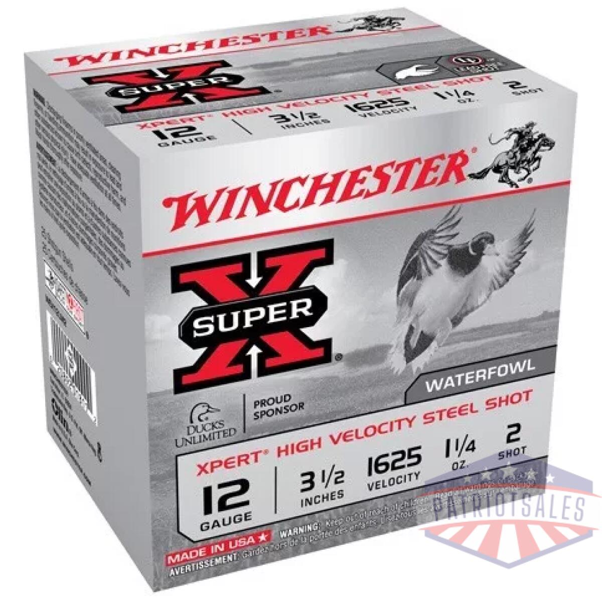 Awex12lm2_2_1. Webp - winchester xpert steel 12ga - 3. 5" 1-1/4oz #2 25rd 10bx/cs - awex12lm2 2 1