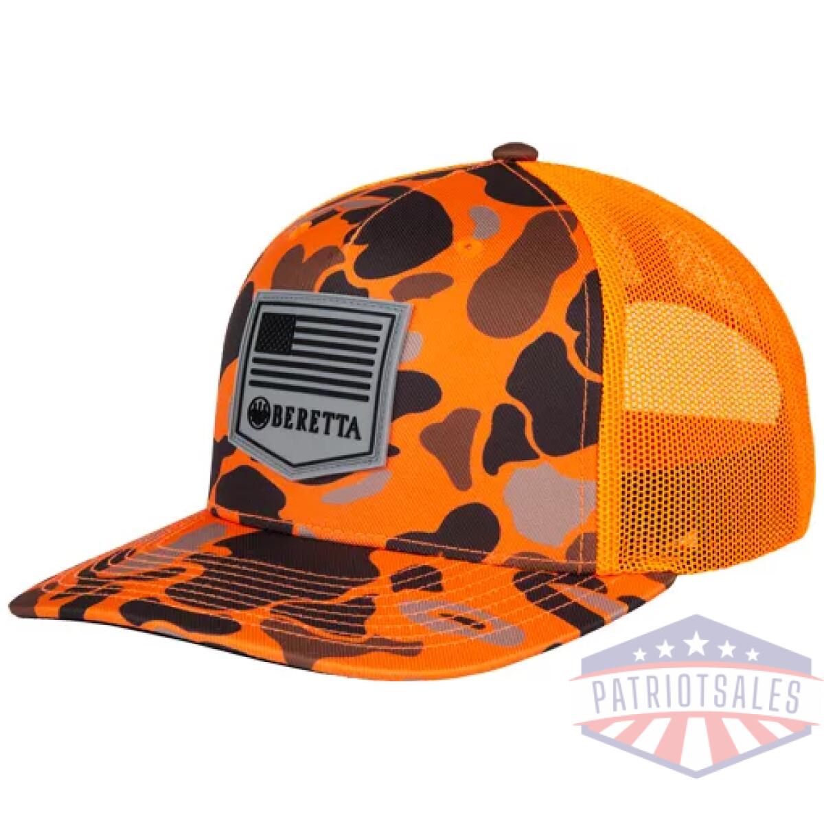 Bc049t1675085r. Webp - beretta cap pm trucker r 112 - rubber patch blaze duck camo - bc049t1675085r