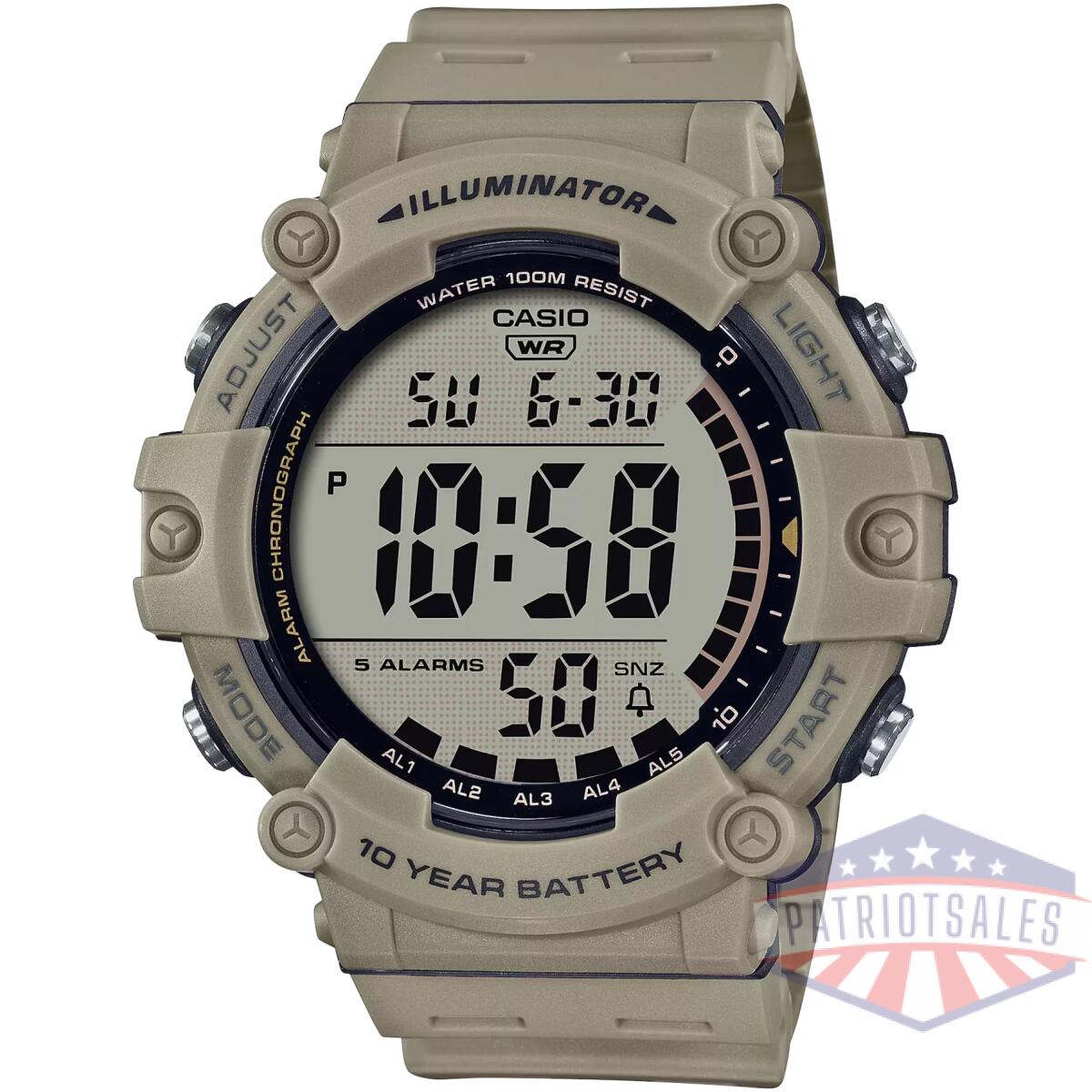 Cso-ae1500wh-5av. Webp - classic digital watch w/ 10-year battery - cso ae1500wh 5av