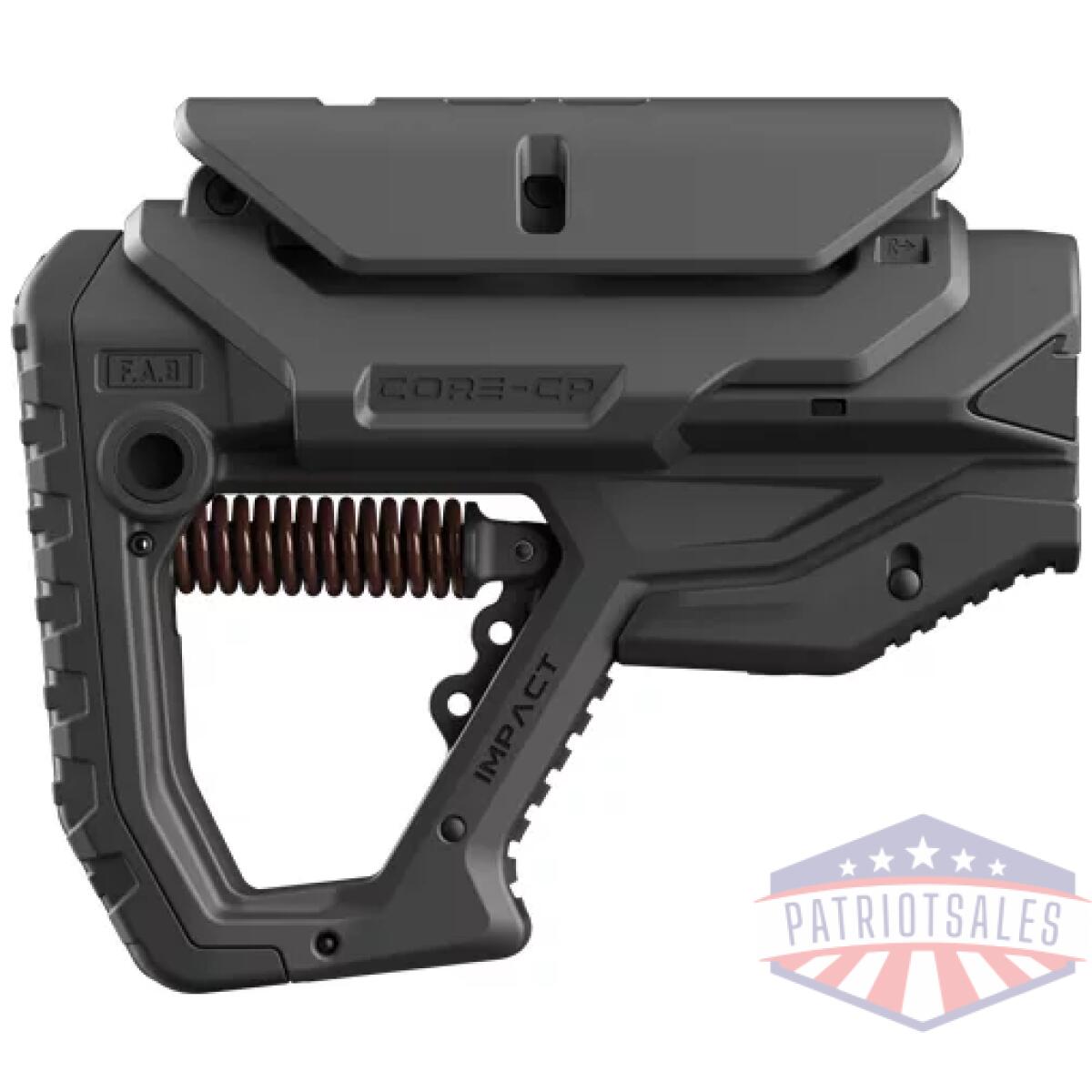 Fxcimpactcpb. Webp - f. A. B. Defense impact recoil - buttstock ar-15 blk w/chk rest - fxcimpactcpb