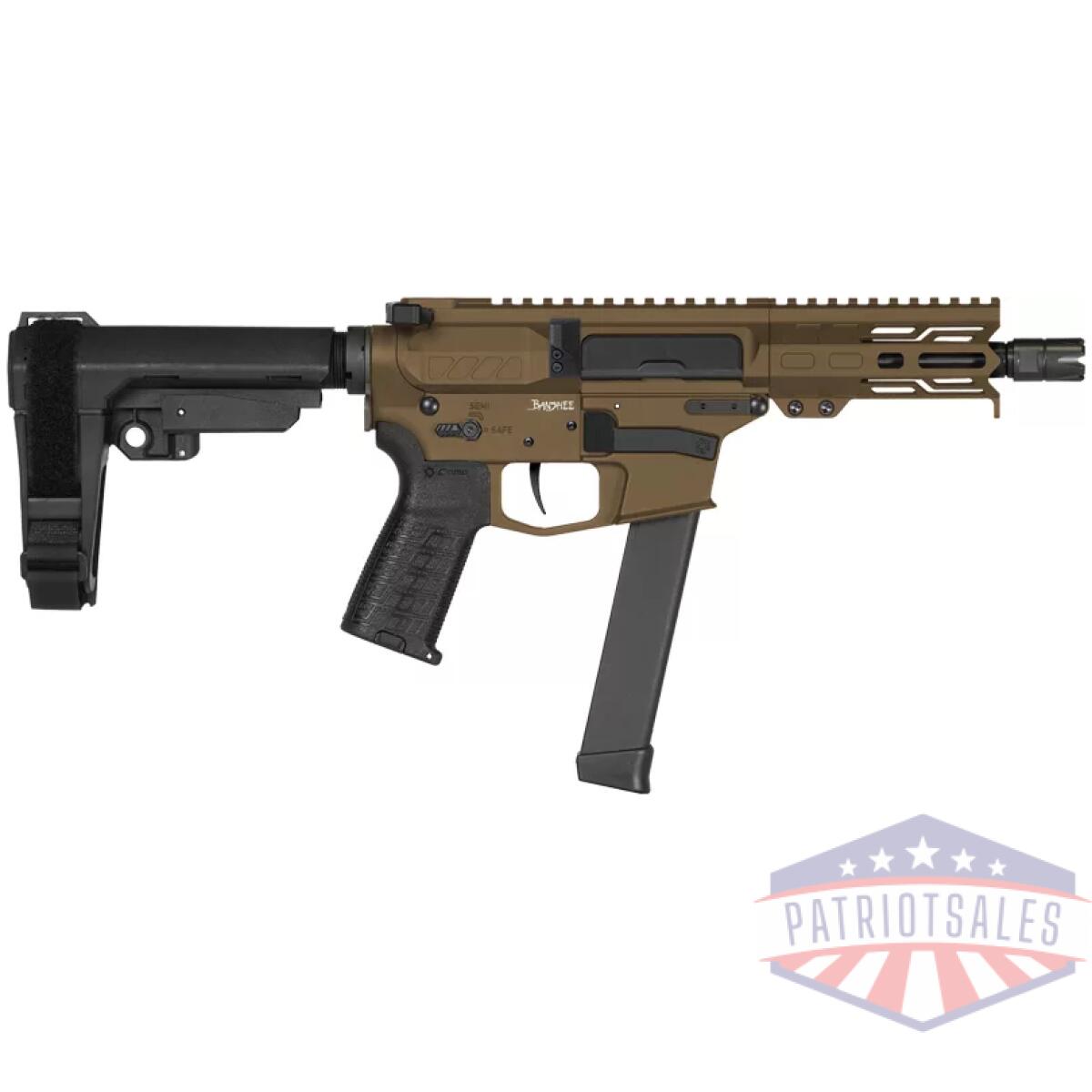 G99a890fmb. Webp - cmmg pistol banshee mkgs 9mm - 5" 33rd w/ rip brace bronze - g99a890fmb