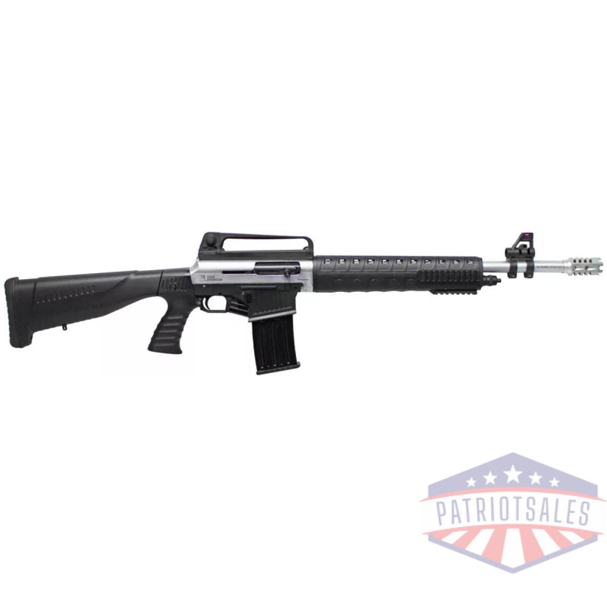 Gijar1512n. Webp - iver johnson stryker 12ga. 3" - 20" ar-style 5-sh s. Nickel/blk - gijar1512n