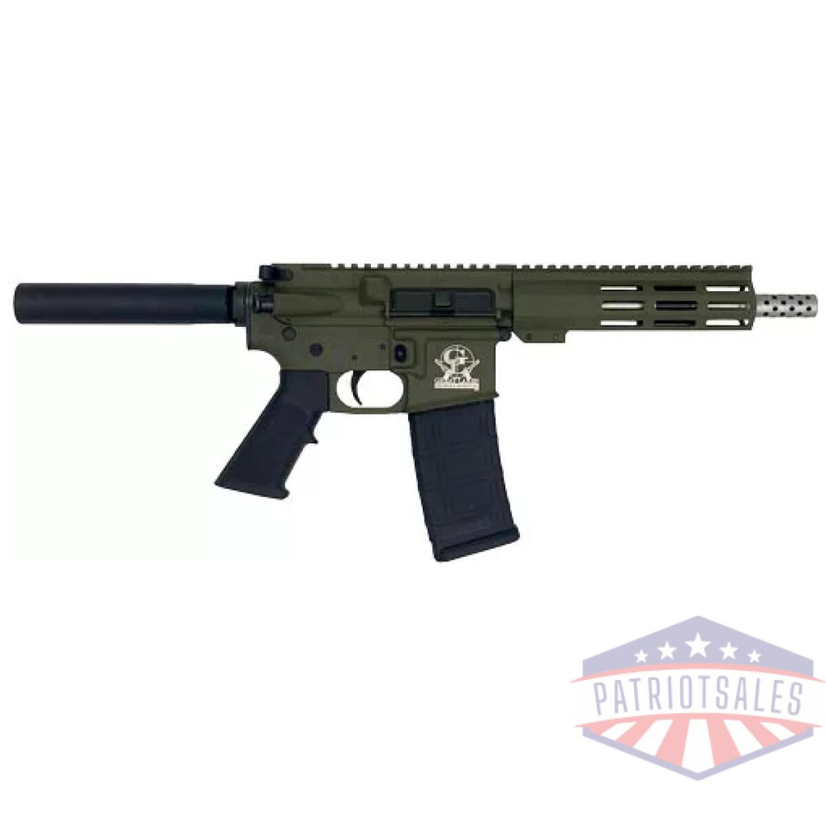 Gl15223sspodg. Webp - glfa ar15 pistol 223 wylde - 7. 5" stainless bbl od green - gl15223sspodg