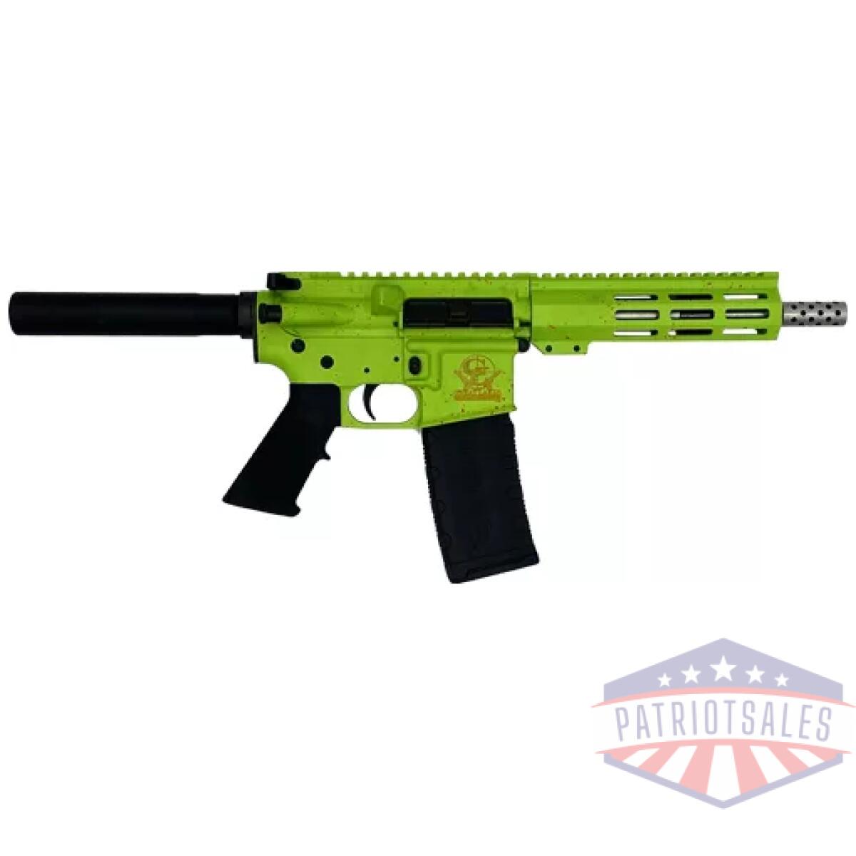 Gl15223sspszom. Webp - glfa ar15 pistol 223 wylde - 7. 5" s/s bbl zombie splatter - gl15223sspszom