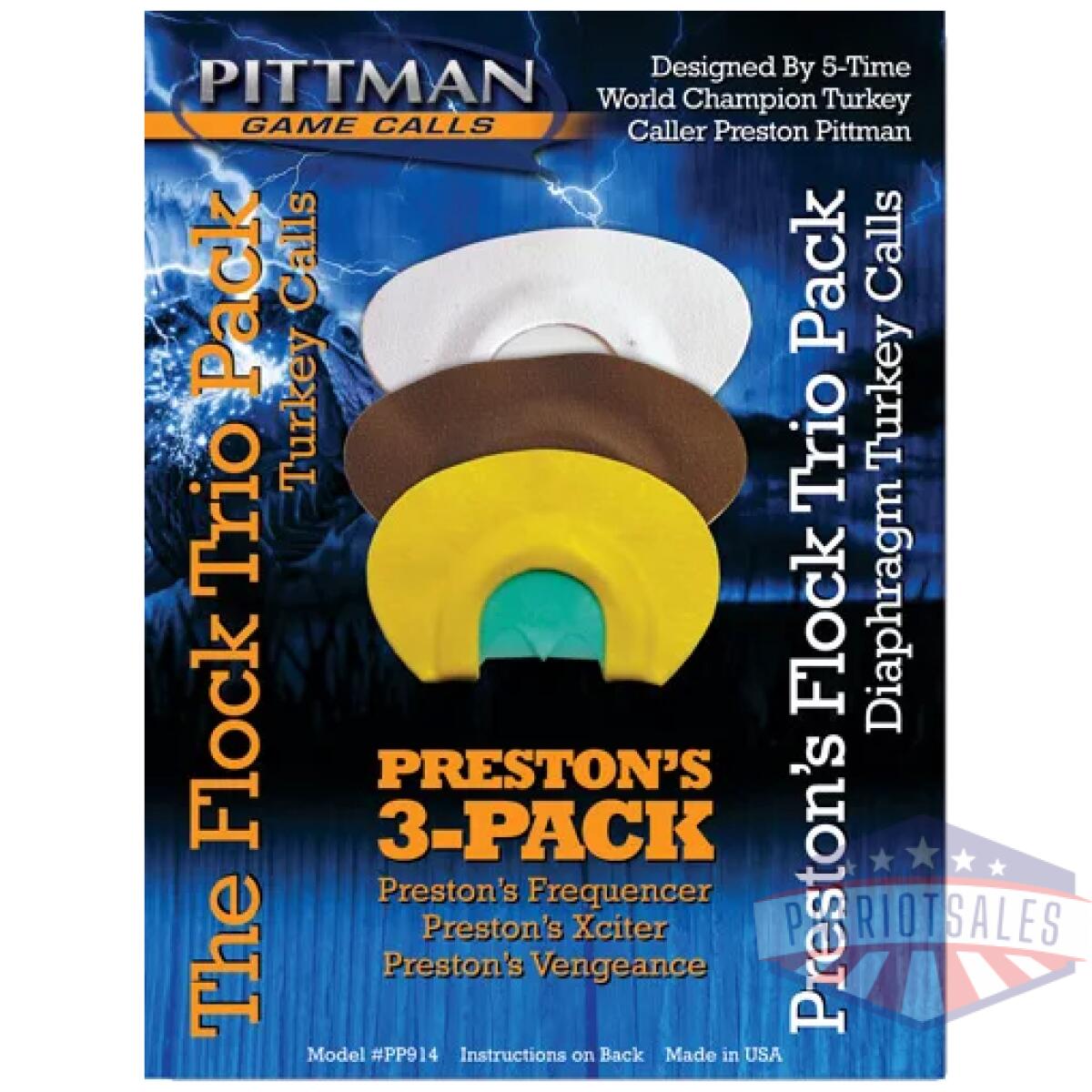 P914. Webp - pittman game calls the flock - trio daiphram pack - p914