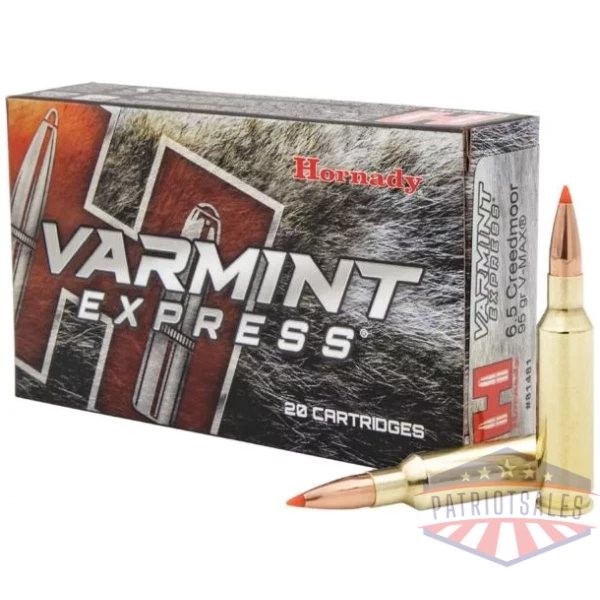 Hornady Varmint Express Rifle Ammunition .224 Valkyrie 60 gr V-MAX 3300 fps 20/ct