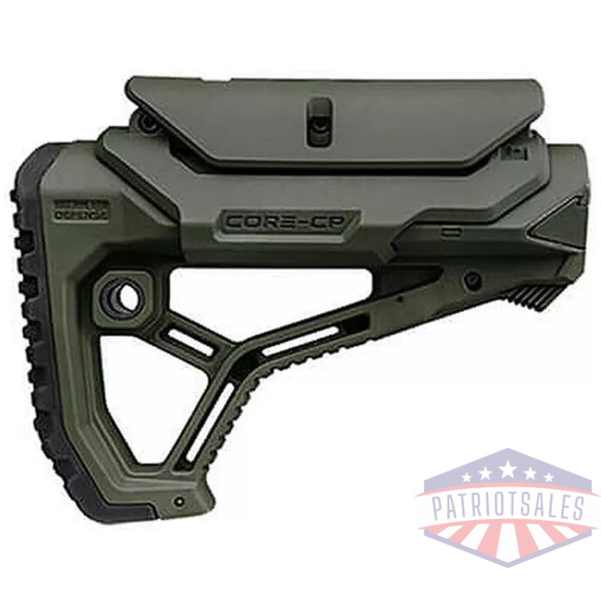 Https3a2f2fmedia. Chattanoogashooting. Com2fimages2fproduct2fnafxglcorecpg2fnafxglcorecpg. Webp - fab defense gl-core cp buttstock with adjustable cheek-rest for milspec and commercial tubes od green -