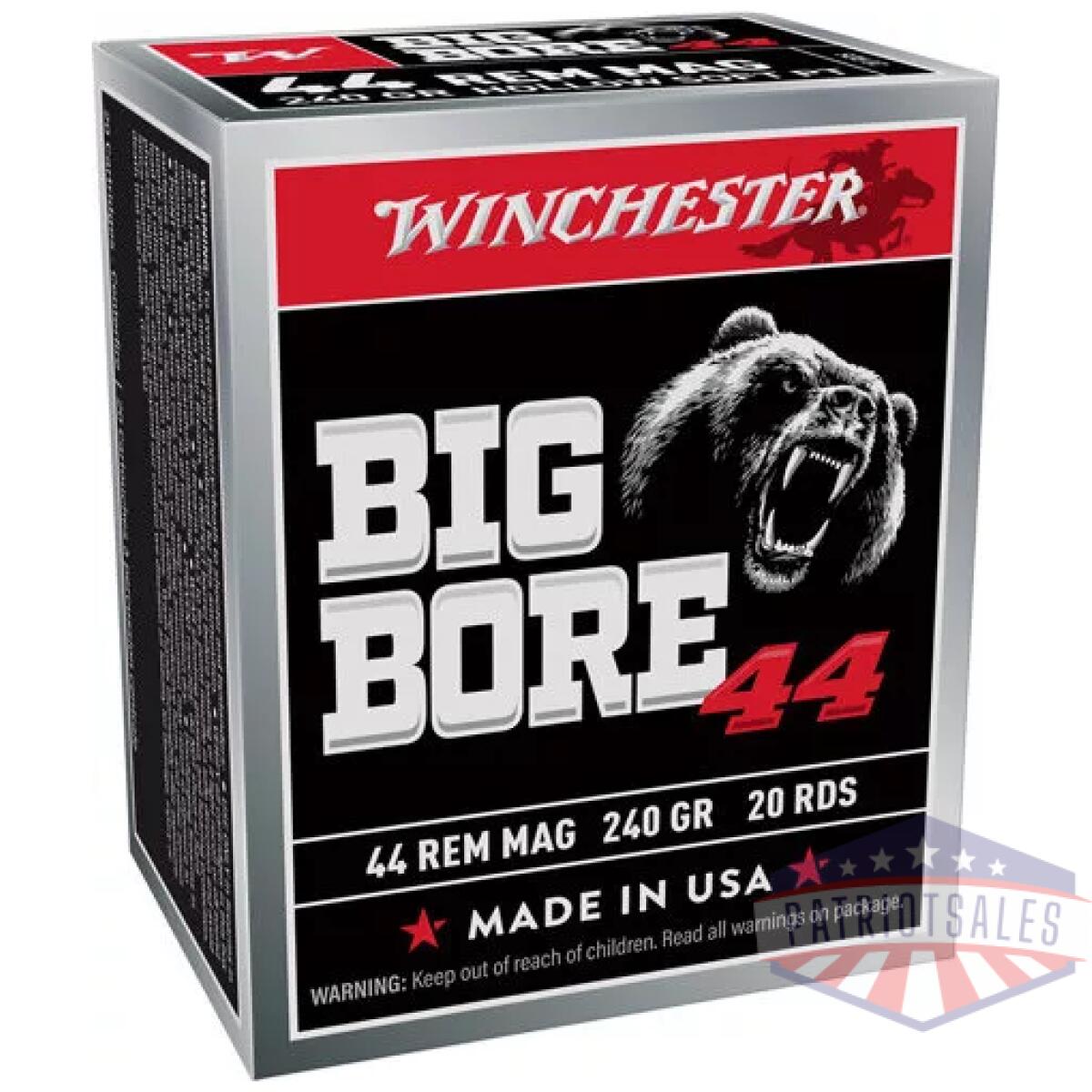 Ax44mbb. Webp - winchester big bore 44 rem - mag 240gr jhp 20rd 10bx/cs - ax44mbb