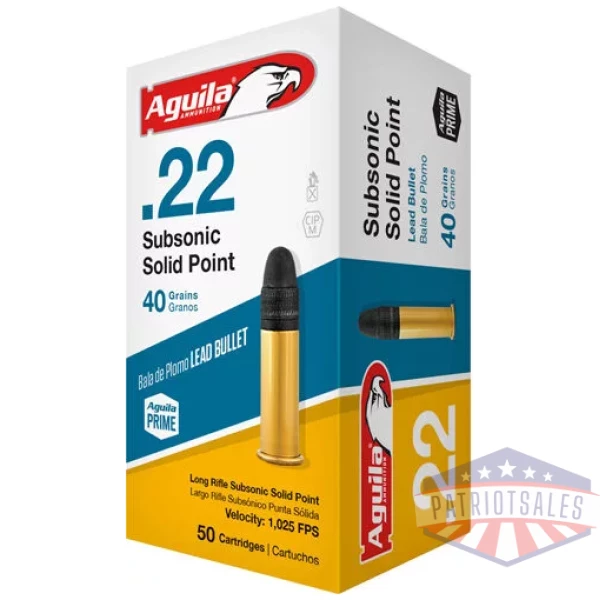 AGUILA SUBSONIC 22LR 40GR - LEAD-RN 1000RD CASE LOT